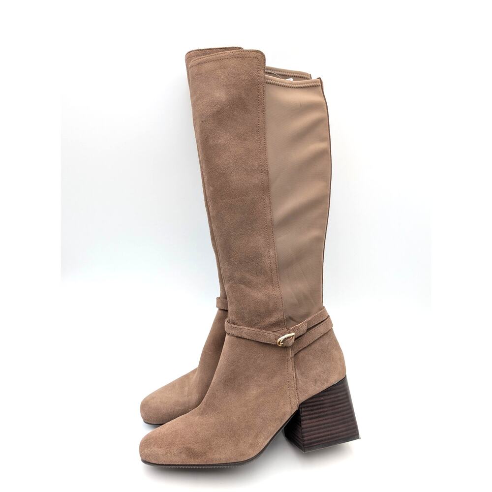 Blondo Twyla Waterproof Knee High Suede Boots Women's Taupe Size US9.5M EU40
